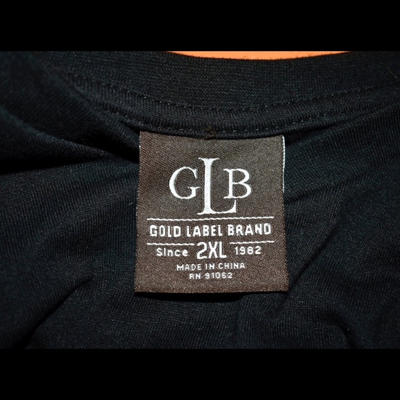 Men’s 2X GLB men’s plain black tee shirt. Nice like new! Gold Label Brand top - Picture 8 of 10